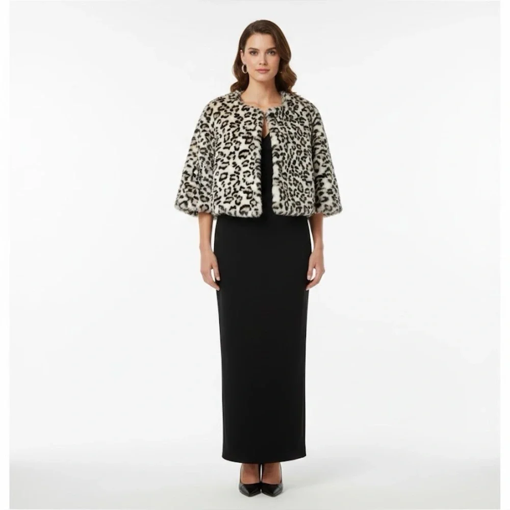 Collection XIIX Leopard Print Cape